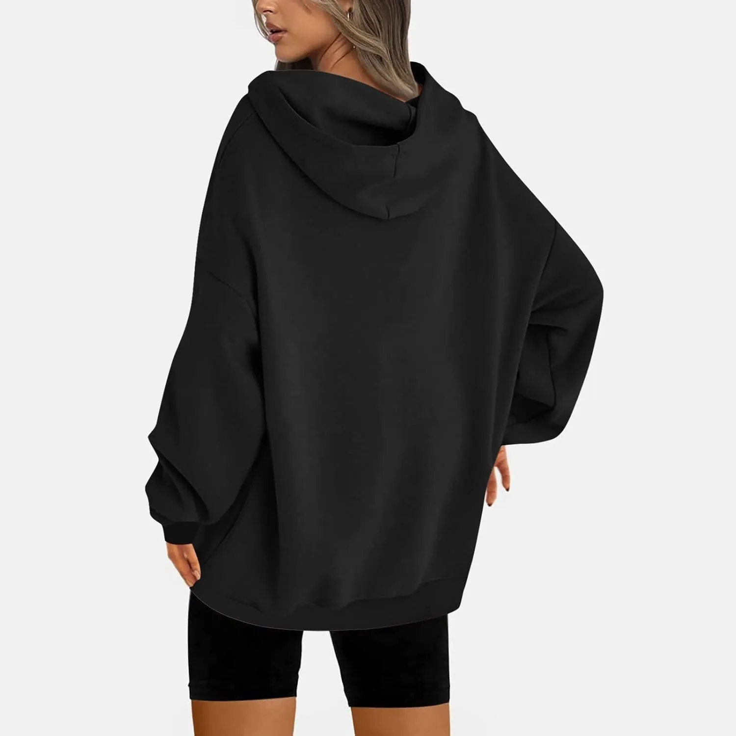 Binmer Oversized Hoodie for Women Sweatshirt Fall Fashion 2024 Outfit Trendy Fleece Pullover Casual Long Sleeve Tops w/Pocket