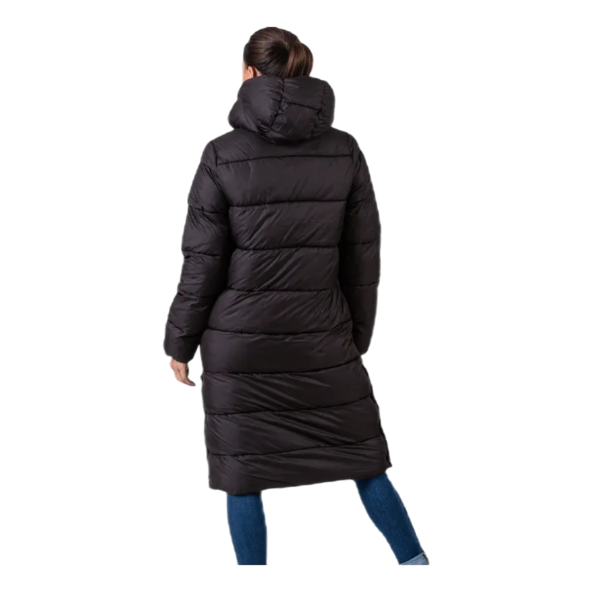 Cammie Long Quilted Coat Black