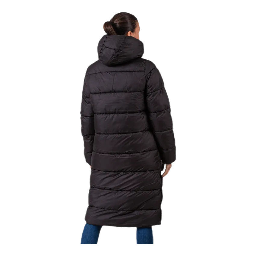 Cammie Long Quilted Coat Black