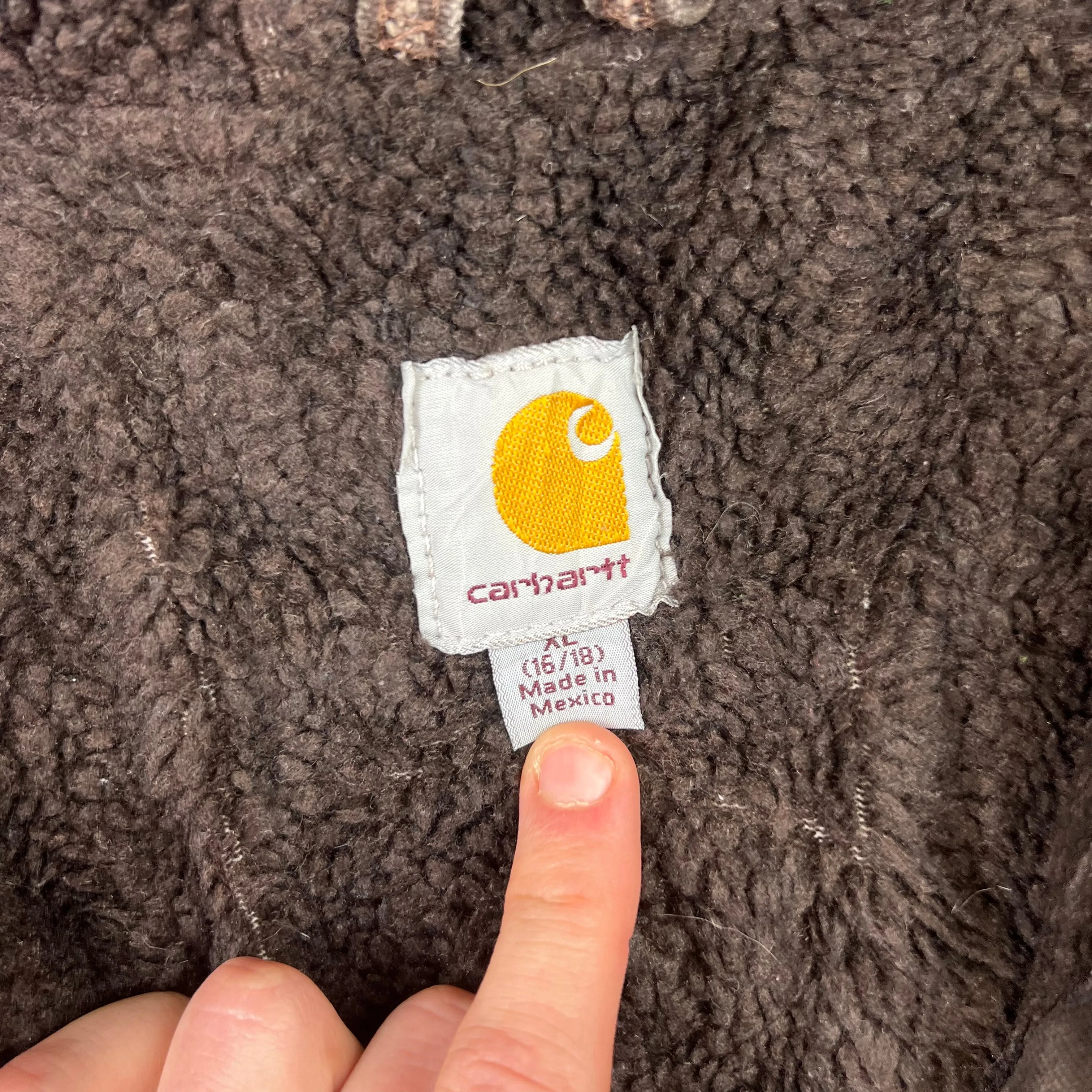 Carhartt Sherpa Lined Workwear Jacket Brown