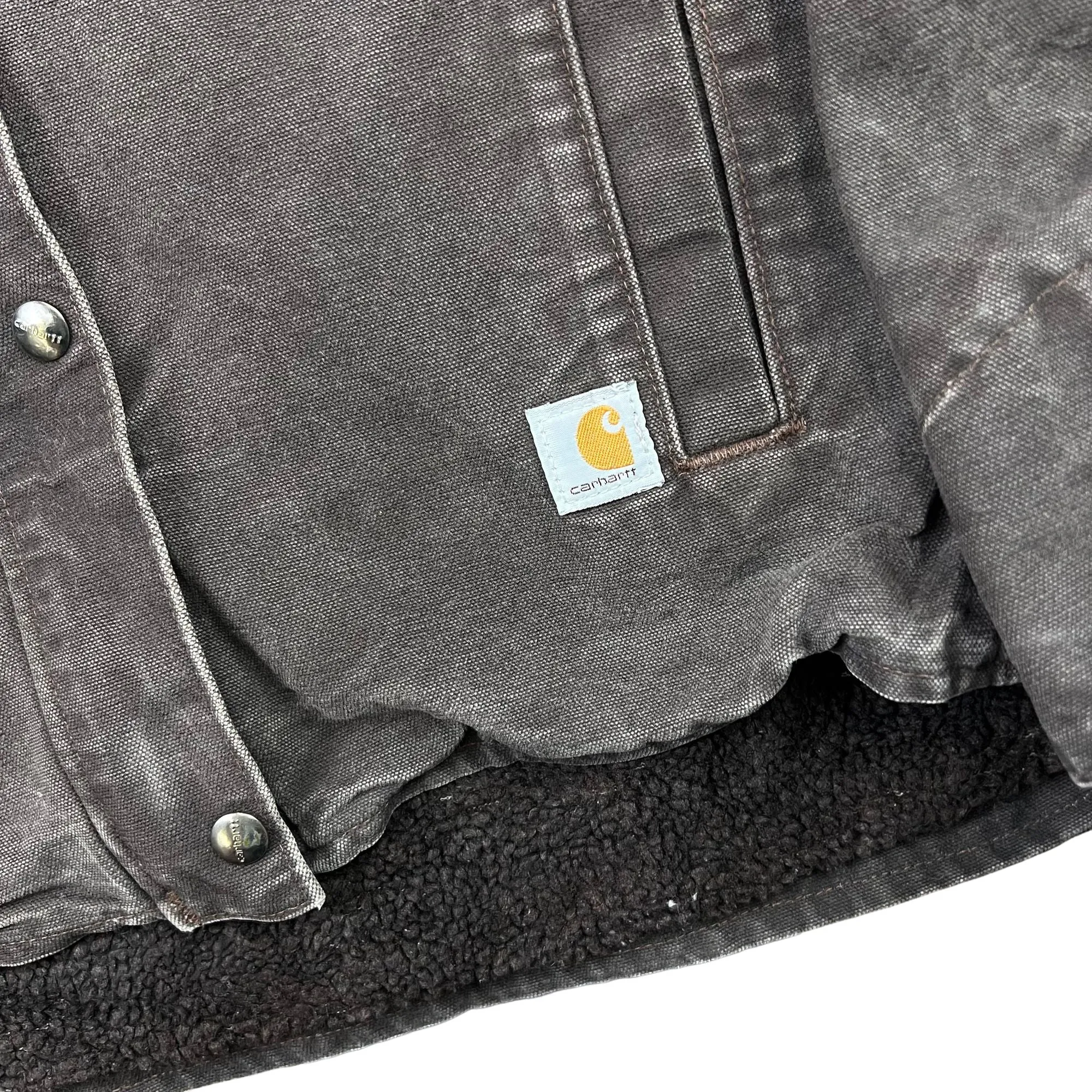 Carhartt Sherpa Lined Workwear Jacket Brown