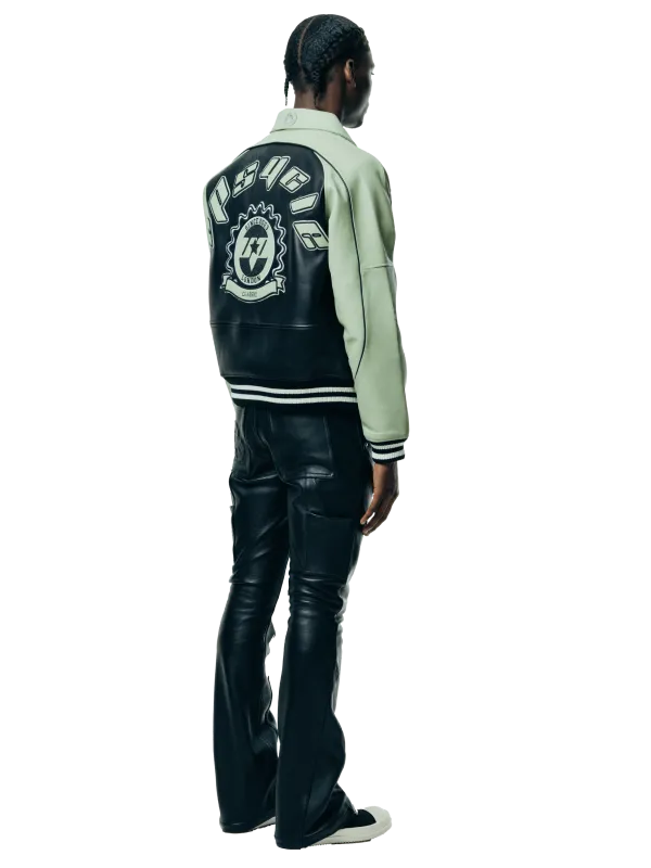 Cowhide Leather Flared Jeans