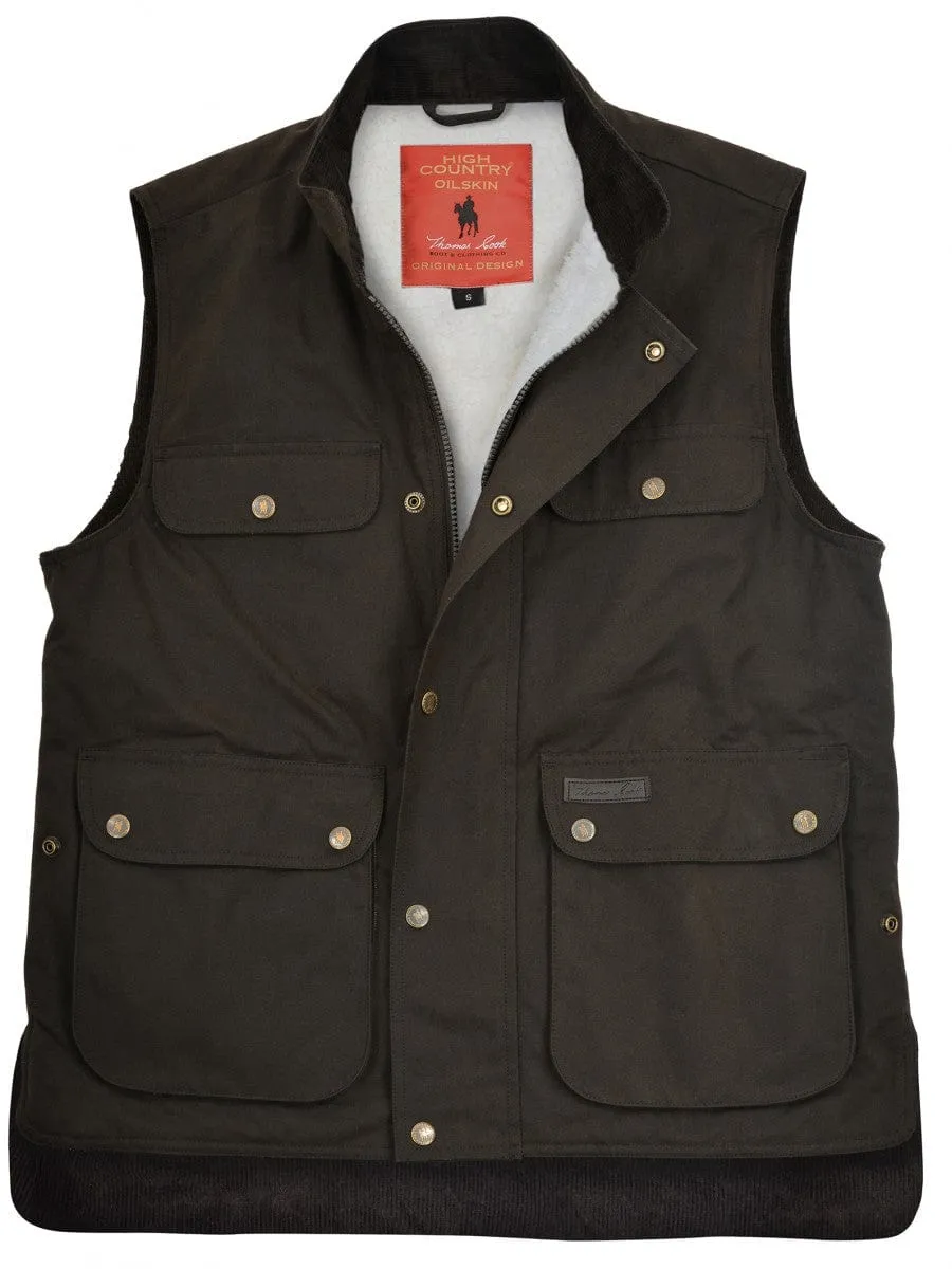 High Country Mens Oilskin Sherpa Vest