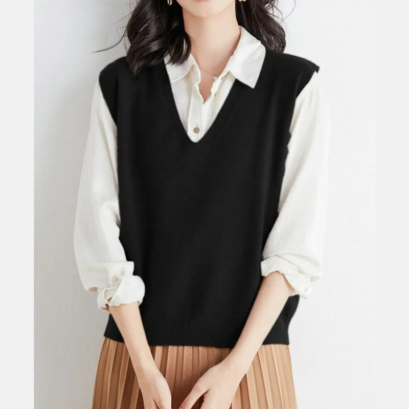 Hot Sale 49% OFFWomen's Ultra-Soft V-Neck Knit Vest