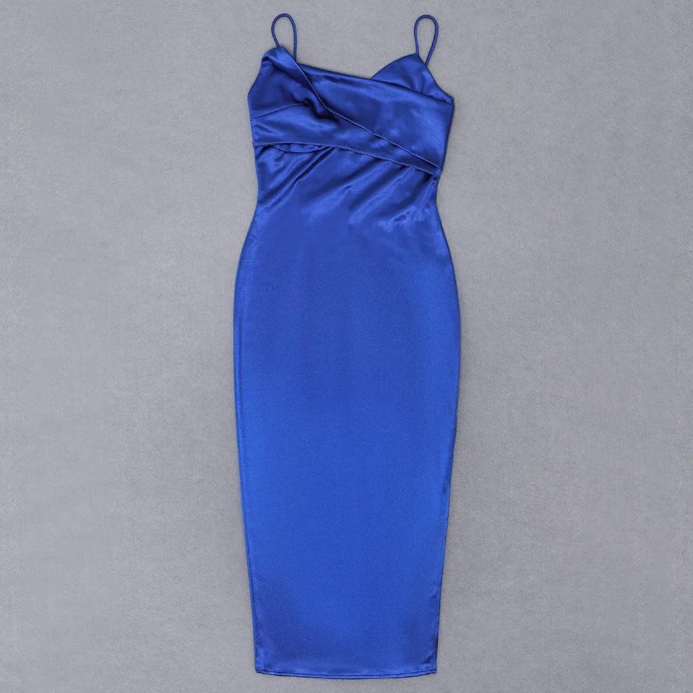 KittenAlarm - Fabiana Cami Dress Solid Satin Dress
