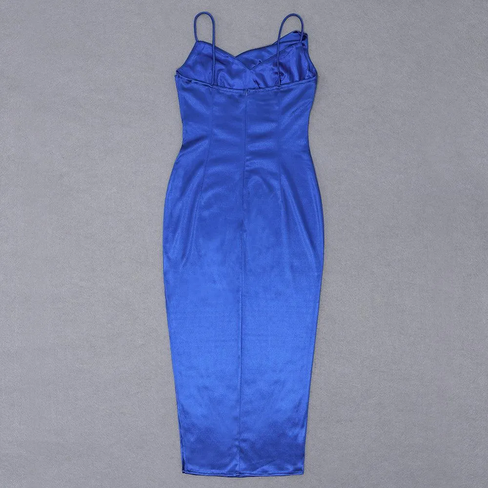 KittenAlarm - Fabiana Cami Dress Solid Satin Dress