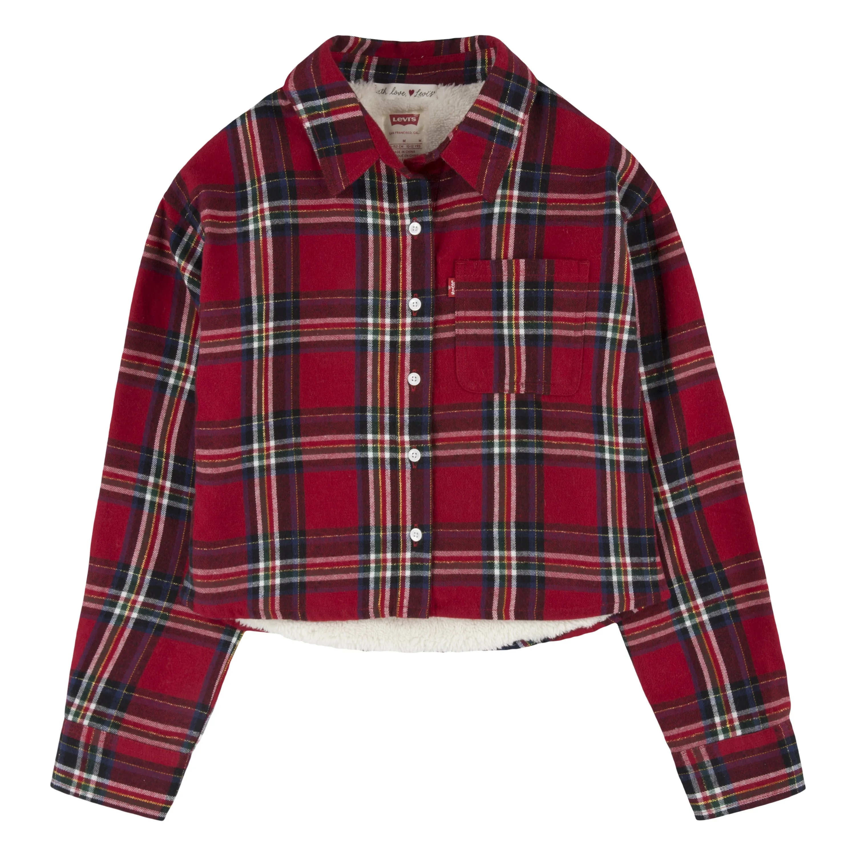 Levi's Sherpa Lined Flannel Top (Big Kids)