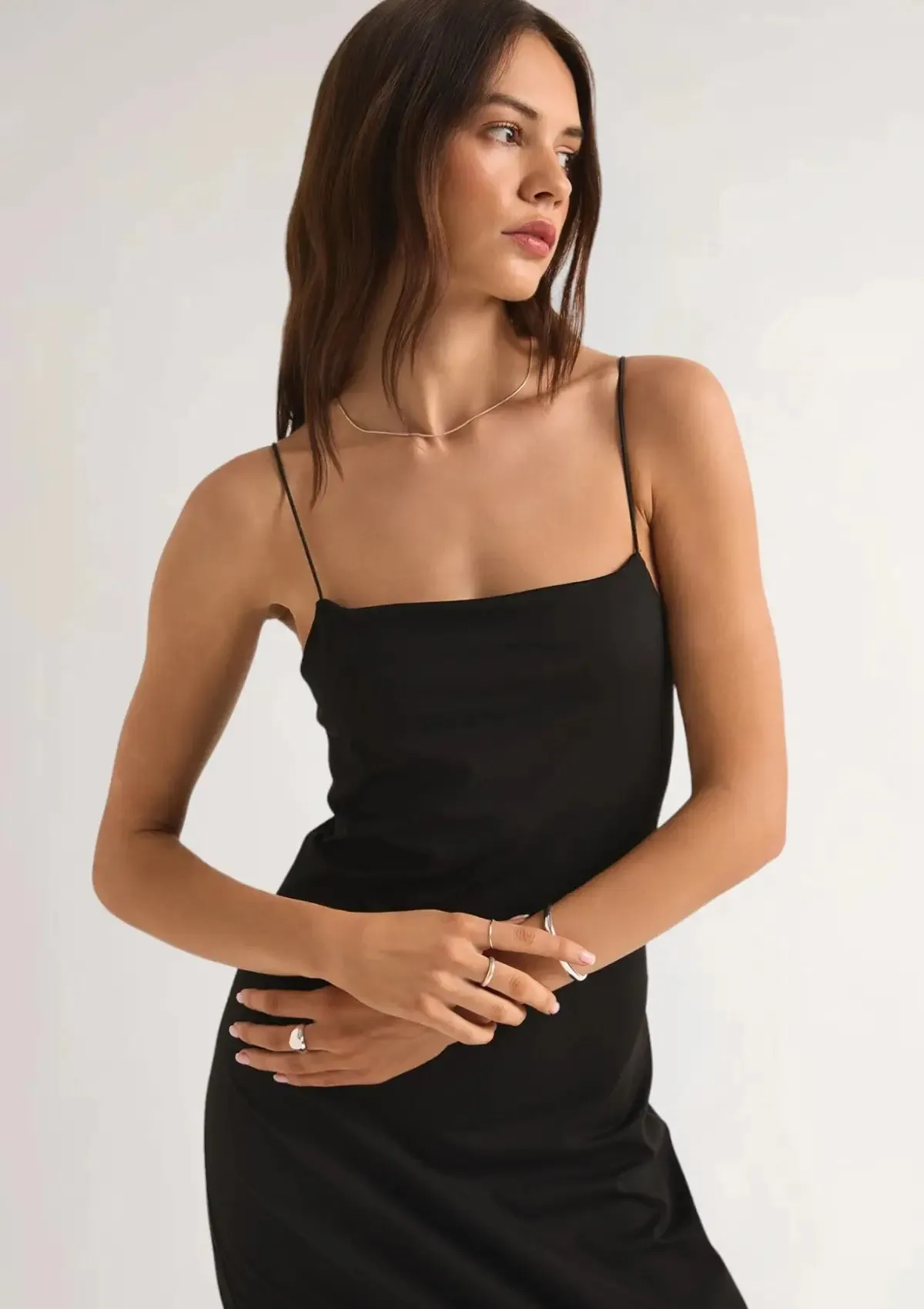 Paulina So Smooth Midi Dress - Black
