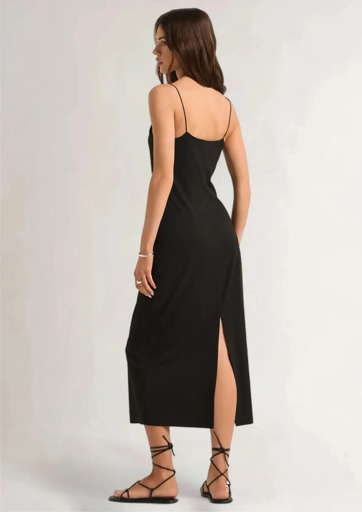 Paulina So Smooth Midi Dress - Black