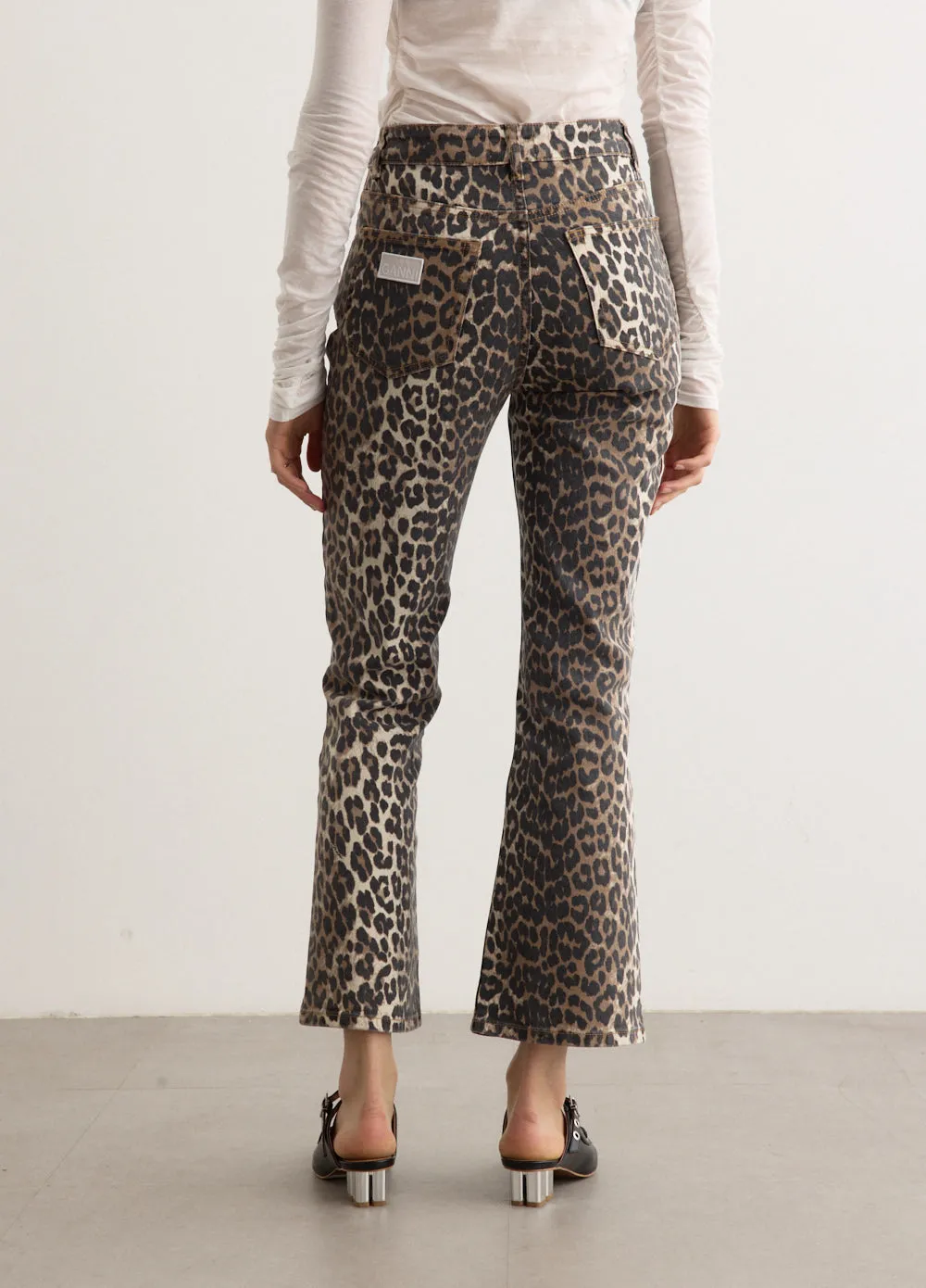 Print Denim Betzy Cropped Jeans