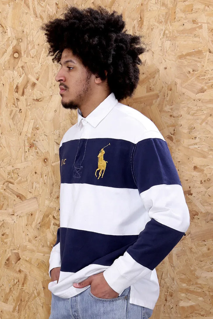 Ralph Lauren Navy Striped Rugby Shirt