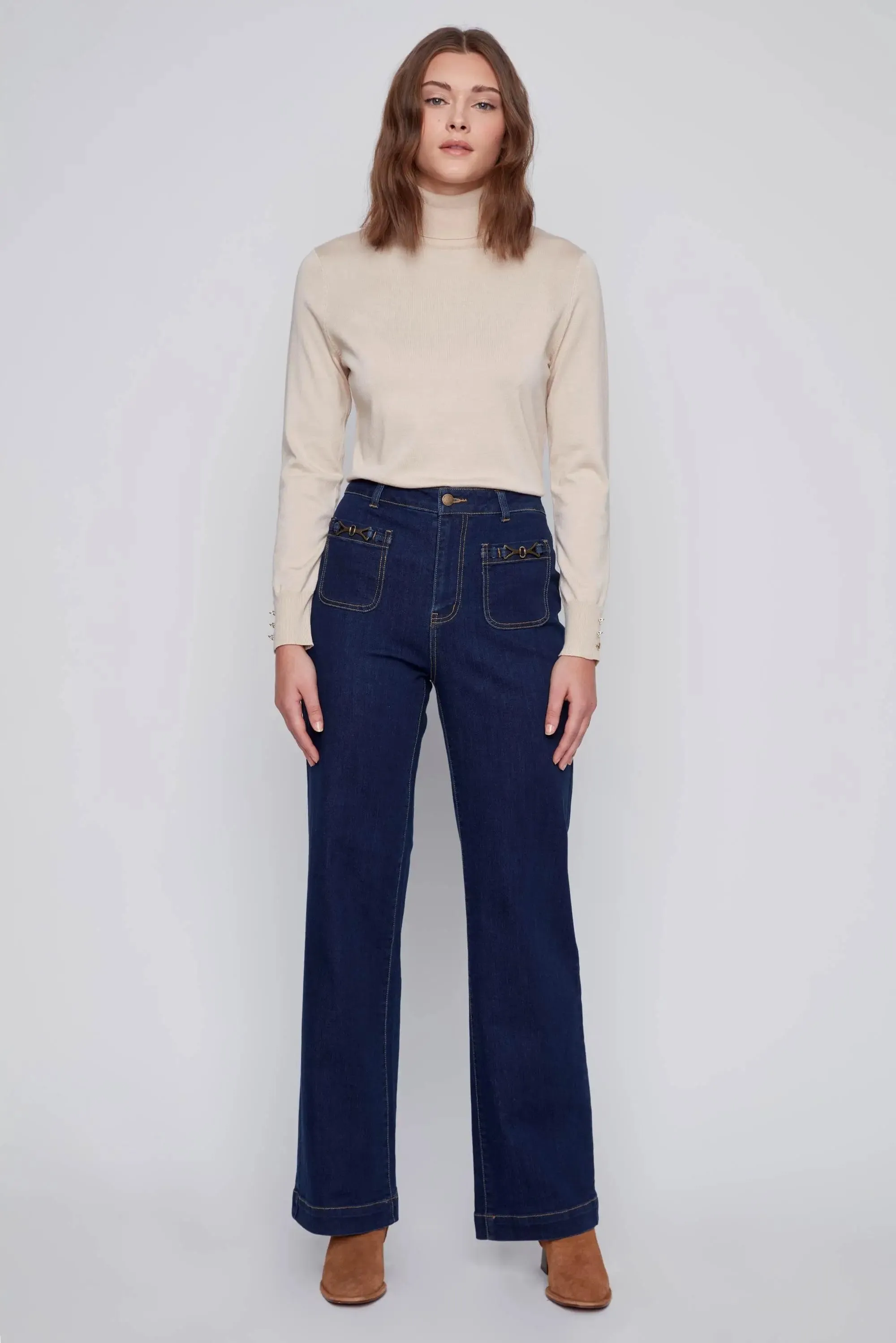 Retro Square Pocket Jeans
