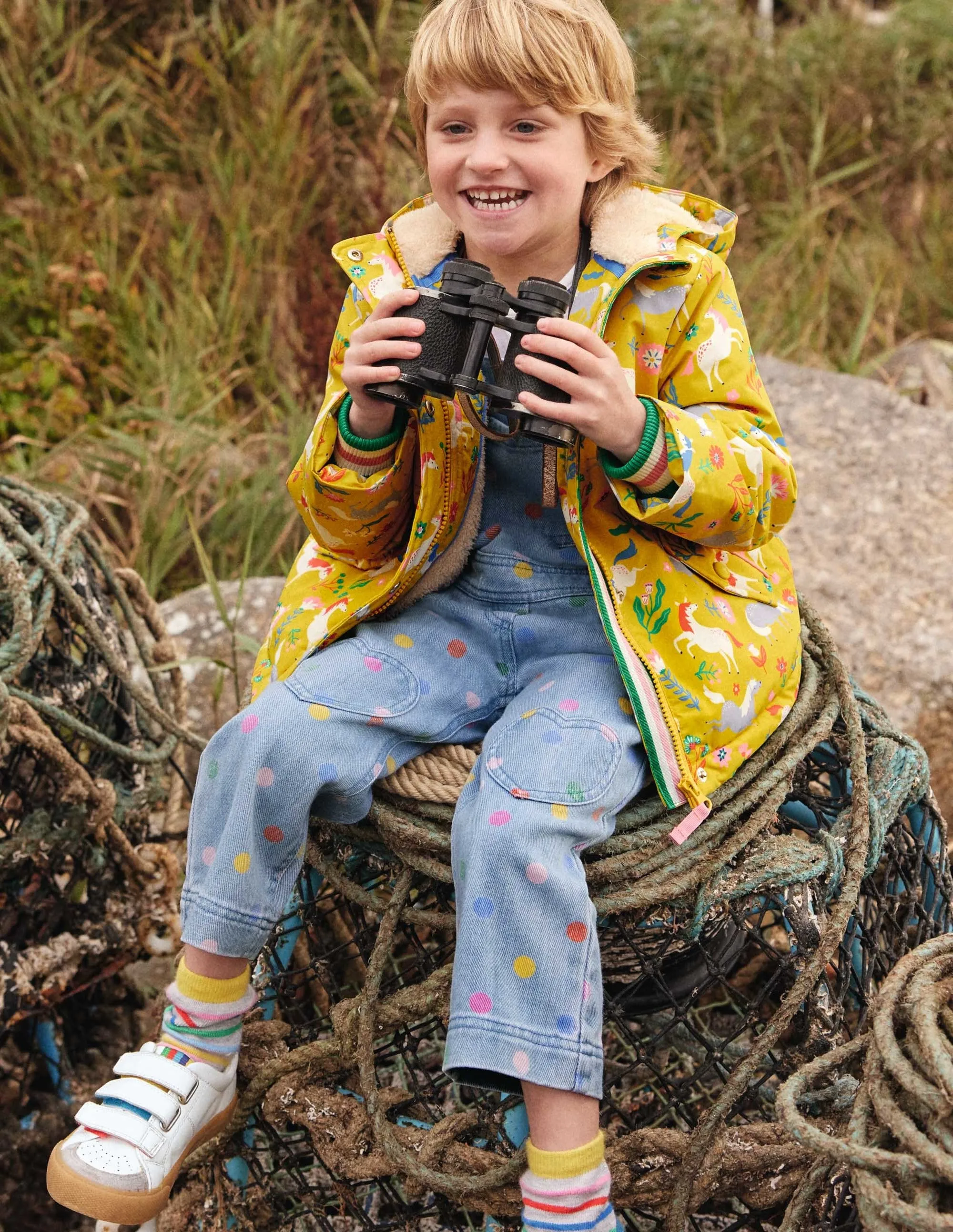 Sherpa Lined Anorak-Sweetcorn Yellow Ponies