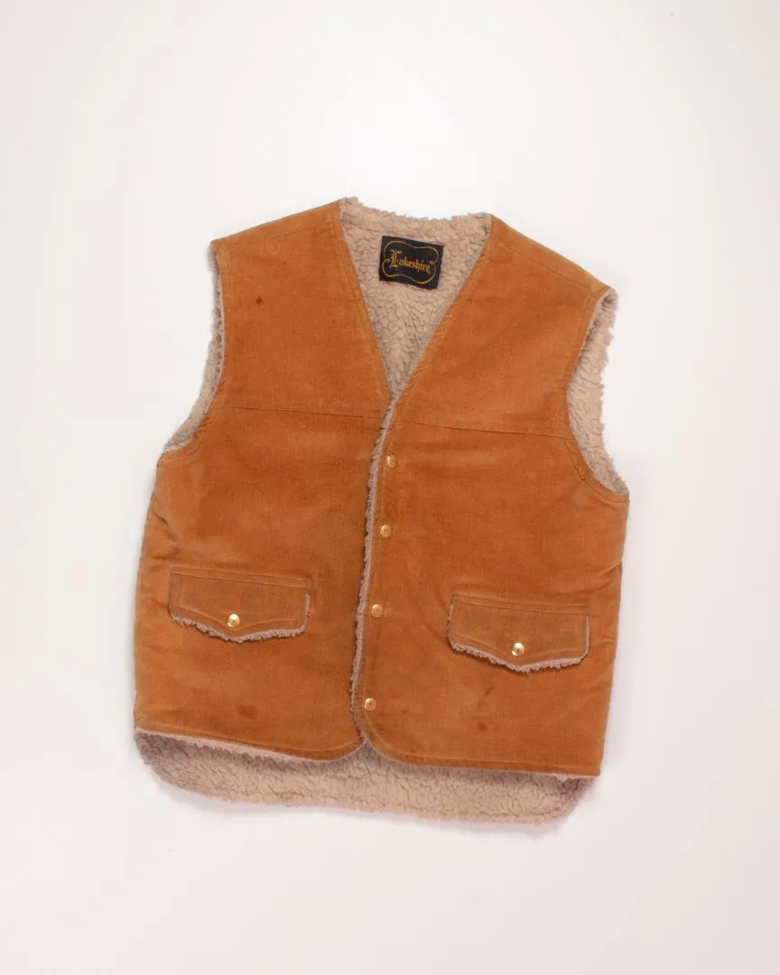 Tan Lakeshire Sherpa Lined Vest, L/XL