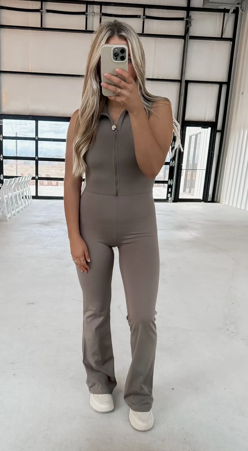 Venice Zip Flared Jumpsuit