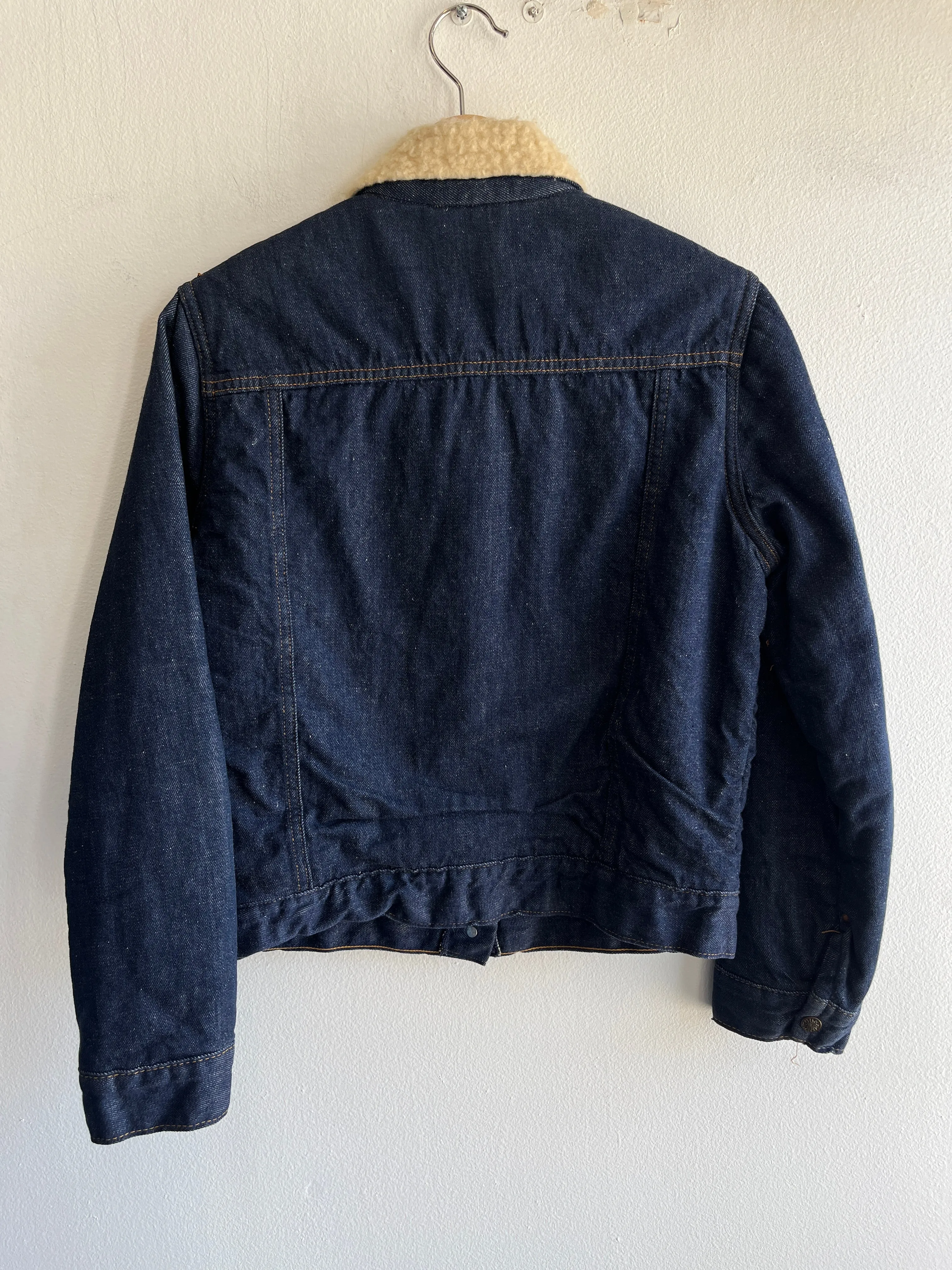 Vintage 1960s Sears Sherpa-Lined Denim Trucker Jacket