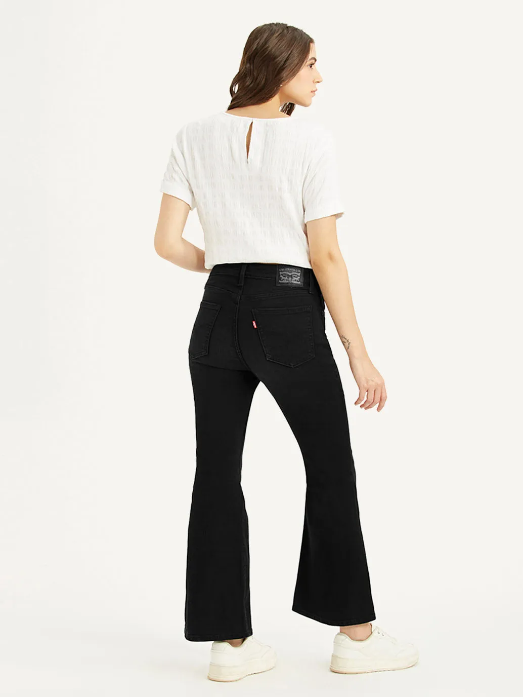 Women's 726 Black Slim Fit Mid Rise Jeans